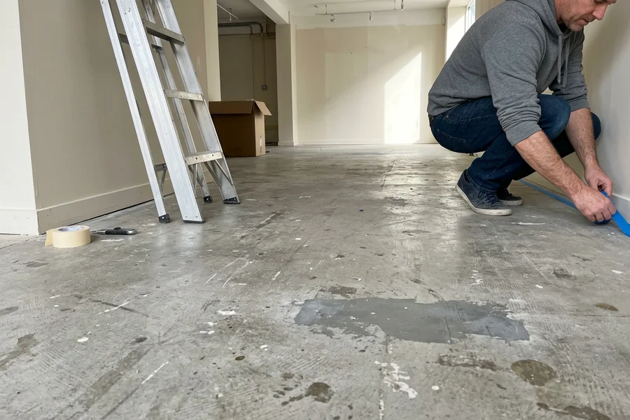 Before: Metallic Floors transformation