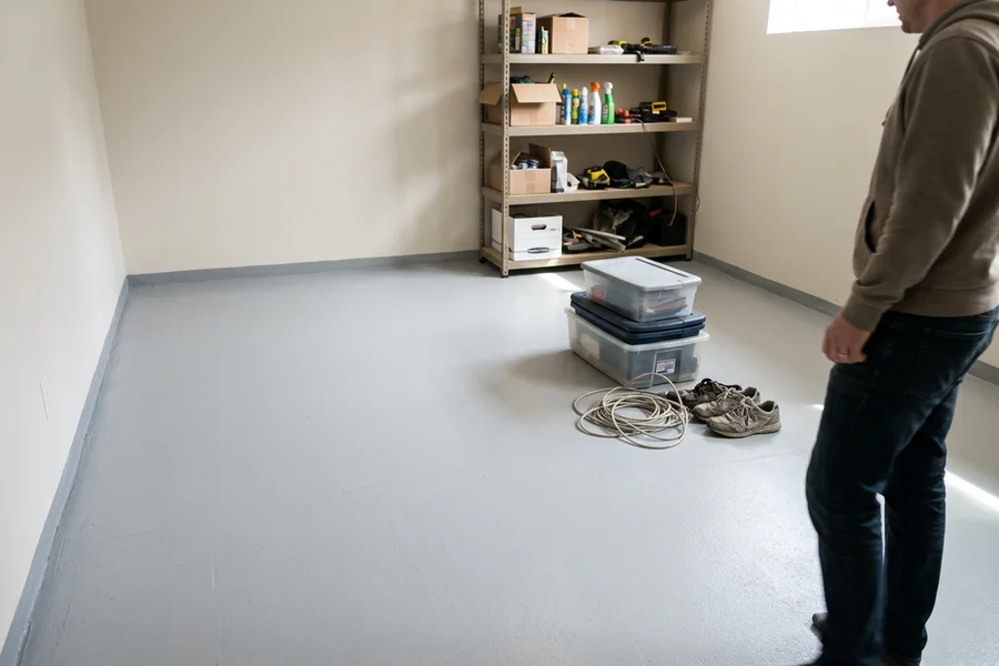 After: Basement Floors transformation